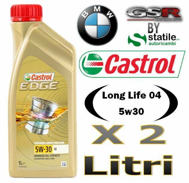 2 Litri OLIO MOTORE CASTROL 5W30 M - Long Life 04 BMW EDGE TAGLIANDO