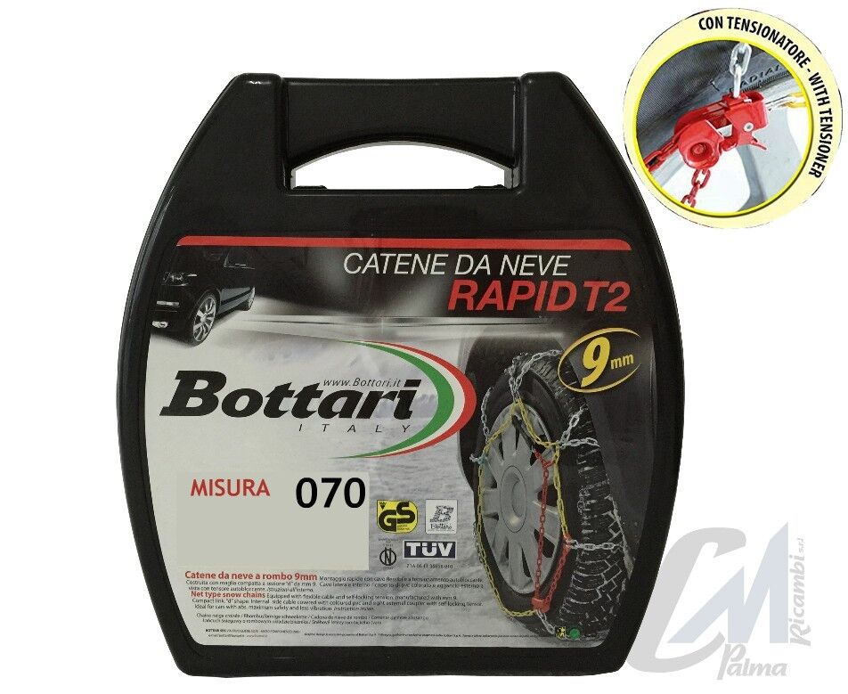 070 18817 CATENE DA NEVE RAPID T2 9 mm 185/65-15 195/60-15 205/50-15 195/50-16