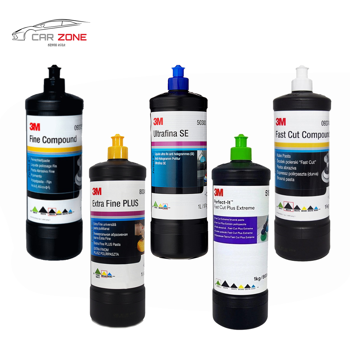 3M Ultrafina+Extra Fine Plus+Fast Cut Plus+Fast Cut Extreme+Fine Compound (5x1kg