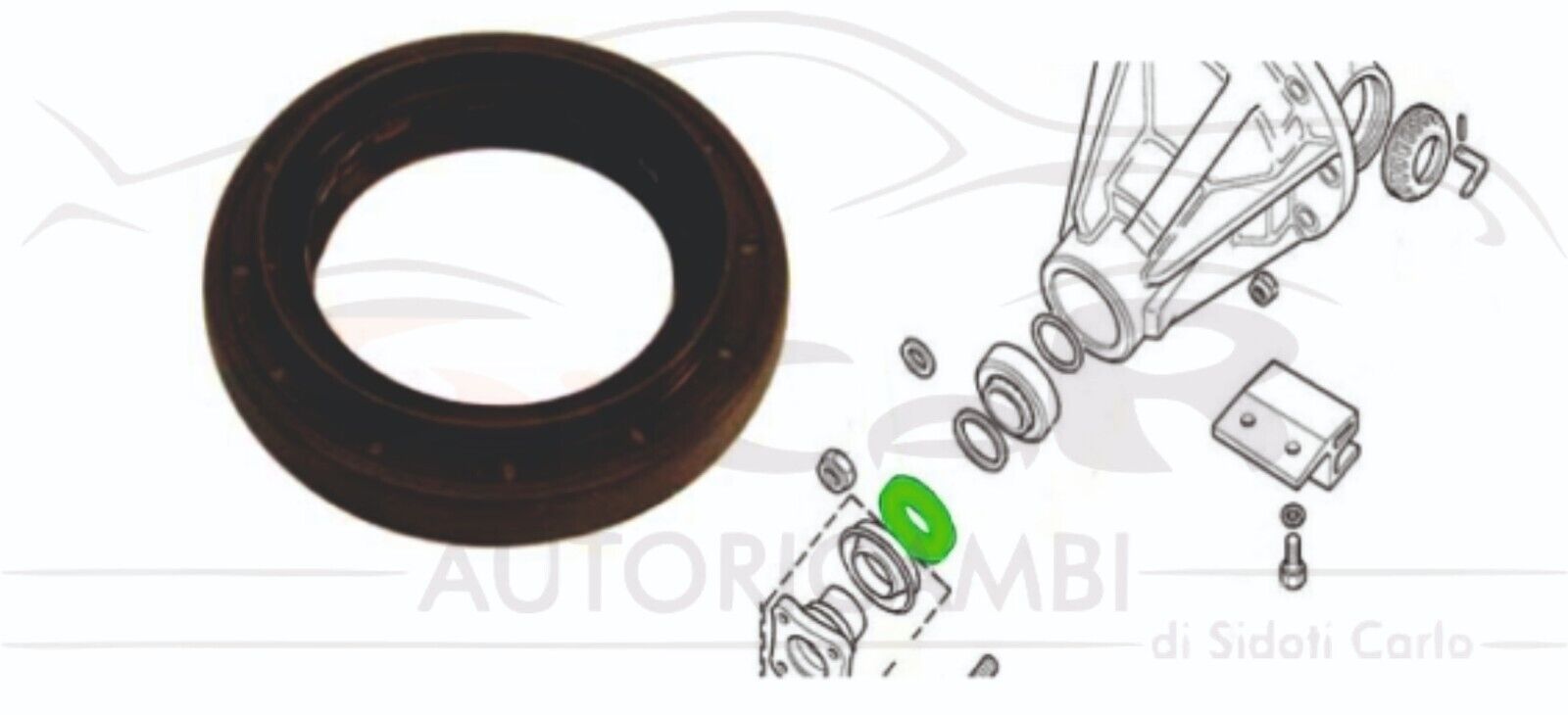 PARAOLIO DIFFERENZIALE DEFENDER - DISCOVERY - FREELANDER MISURE 44,45X69,85X13,5