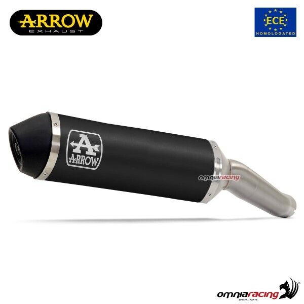 Terminale scarico Arrow Urban omologato dark per Yamaha Tricity 300 2021-2022
