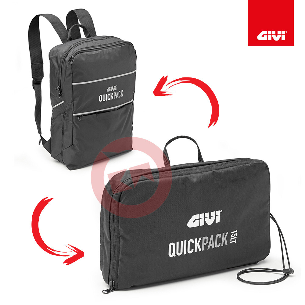 ZAINO RICHIUDIBILE MOTO 15LTR GIVI T521 BAULETTO TREKKER OUTBACK 58 BLACK LINE
