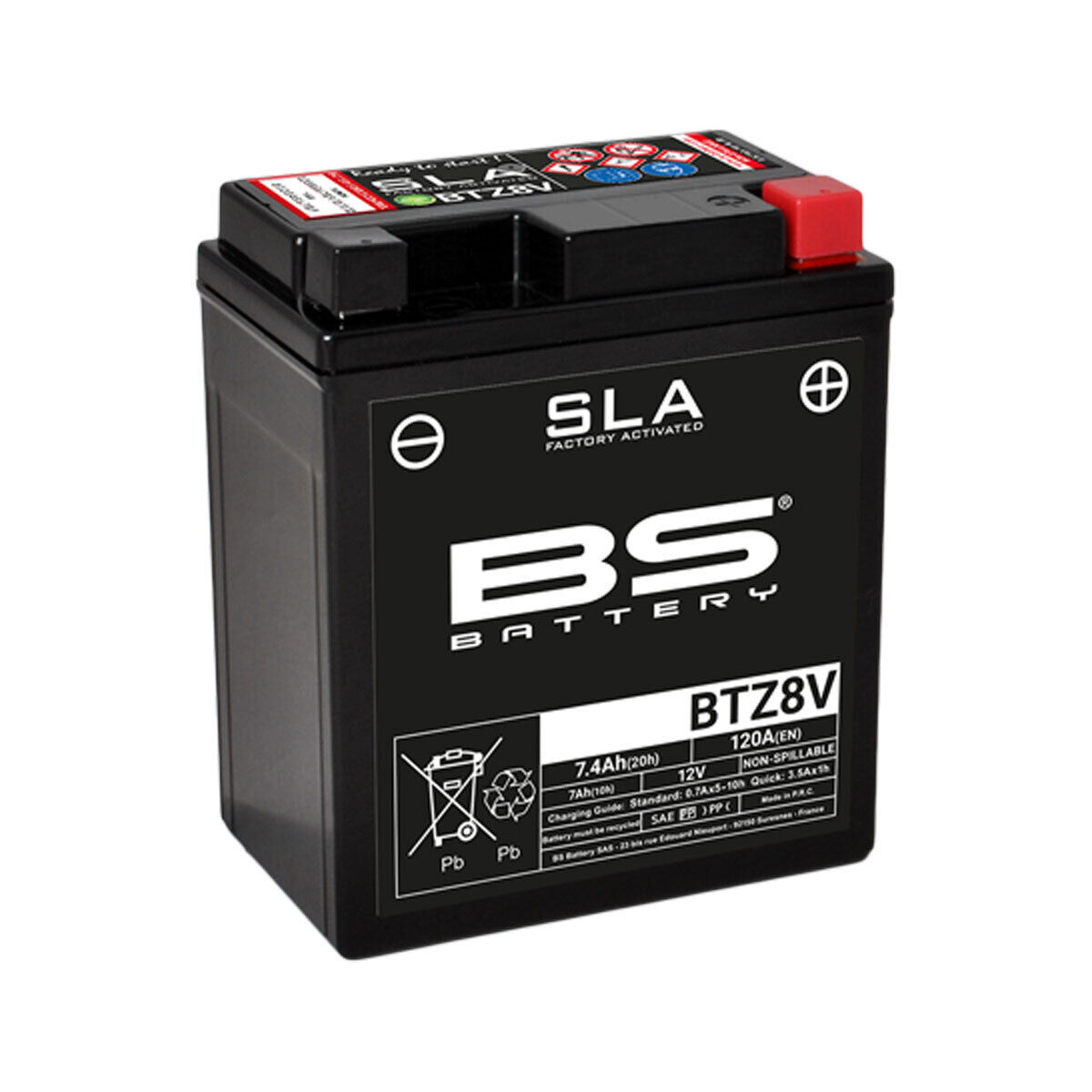 BATTERIA PRECARICATA BS BATTERY SLA BTZ8V per Yamaha 300 TRICITY 2020-2023