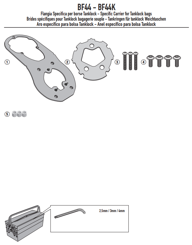 GIVI Flangia per borse da serbatoio TANKLOCK per Honda CB 500 X 2019 - 2023