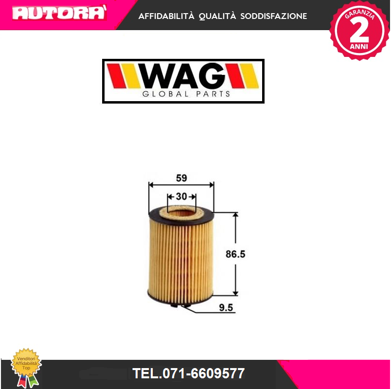 WO648 Filtro olio (MARCA WAG)