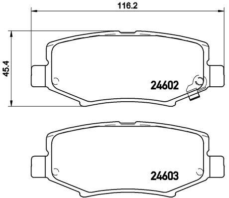 Kit pastiglie freno, Freno a disco - BREMBO P 18 024