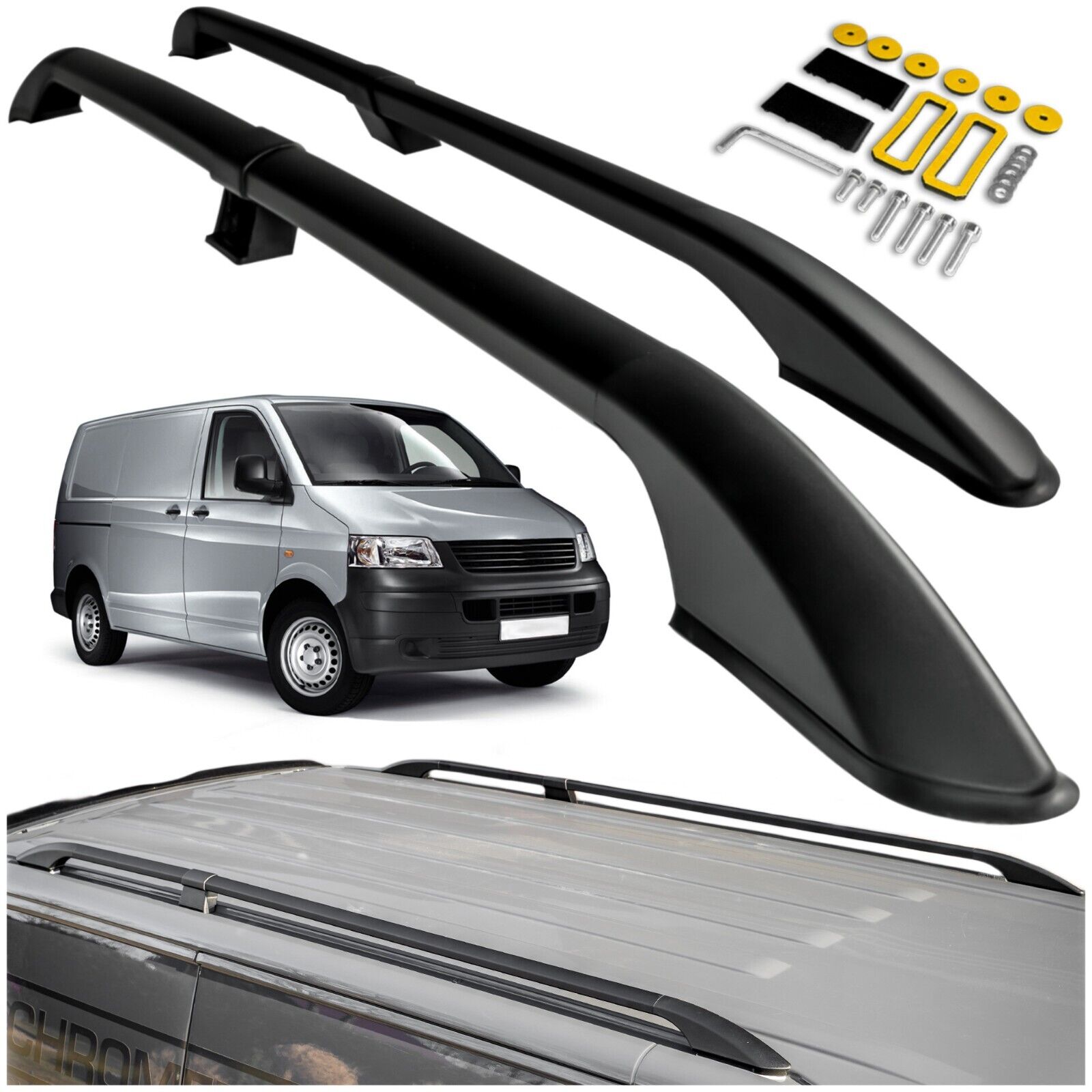 per VW T5 TRANSPORTER 2003-15 BARRE PORTATUTTO PASSO CORTO