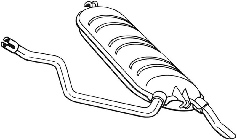 220 CV SILENZIATORE POSTERIORE PER MERCEDES 124 T-Model S124 300 TE-24 KW 162 CV