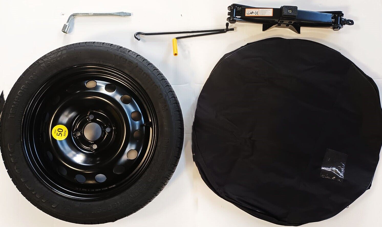 RUOTINO DI SCORTA 15" PER TOYOTA AYGO CON CRIC CHIAVE E SACCA 125/70R15