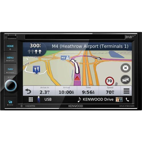 Kenwood DNX419DABS Autoradio 2 DIN con GPS mappe Garmin  Lettore DVD  Car Play