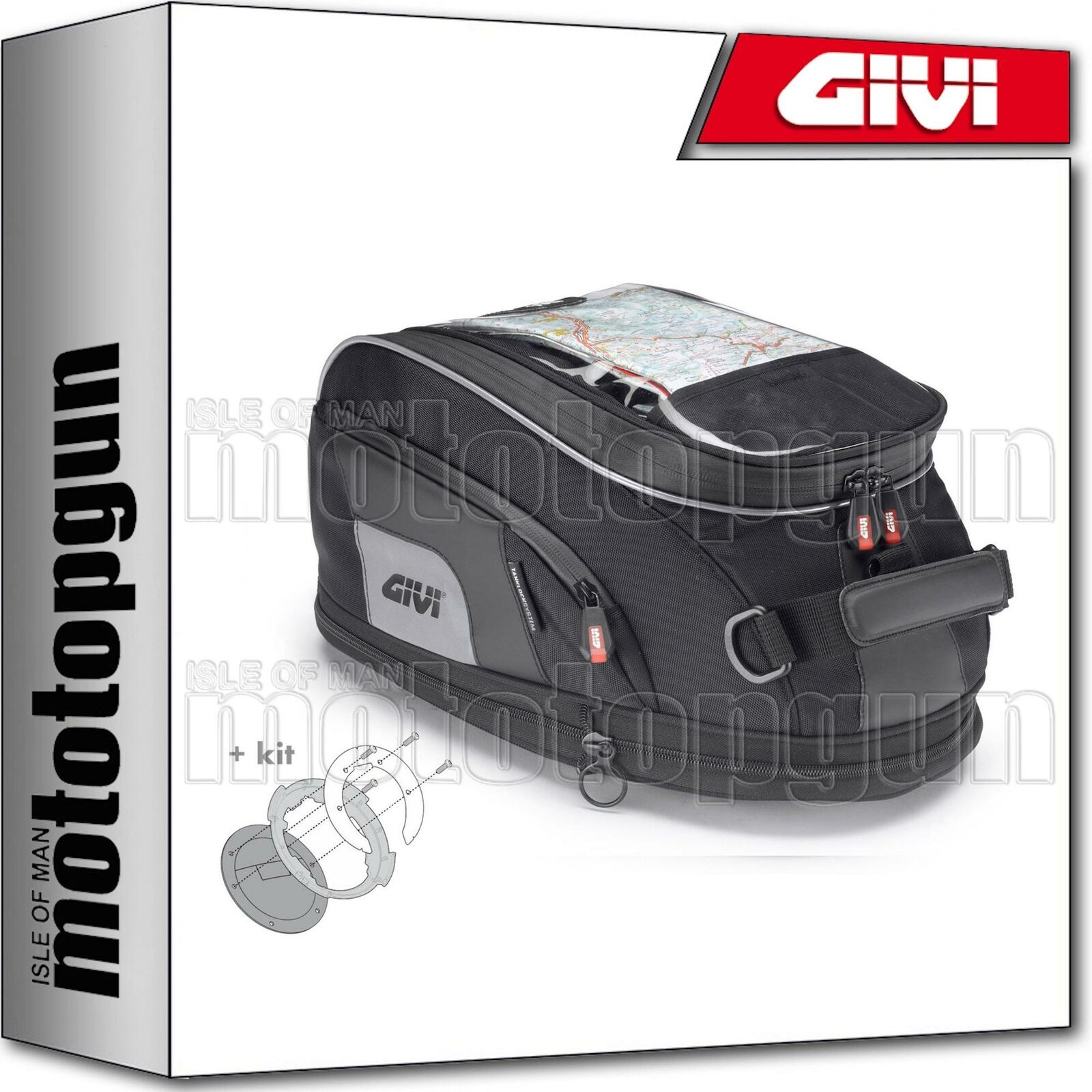GIVI BORSA SERBATOIO TANKLOCK XS307 + FLANGIA YAMAHA MT07 MT-07 2016 16 2017 17