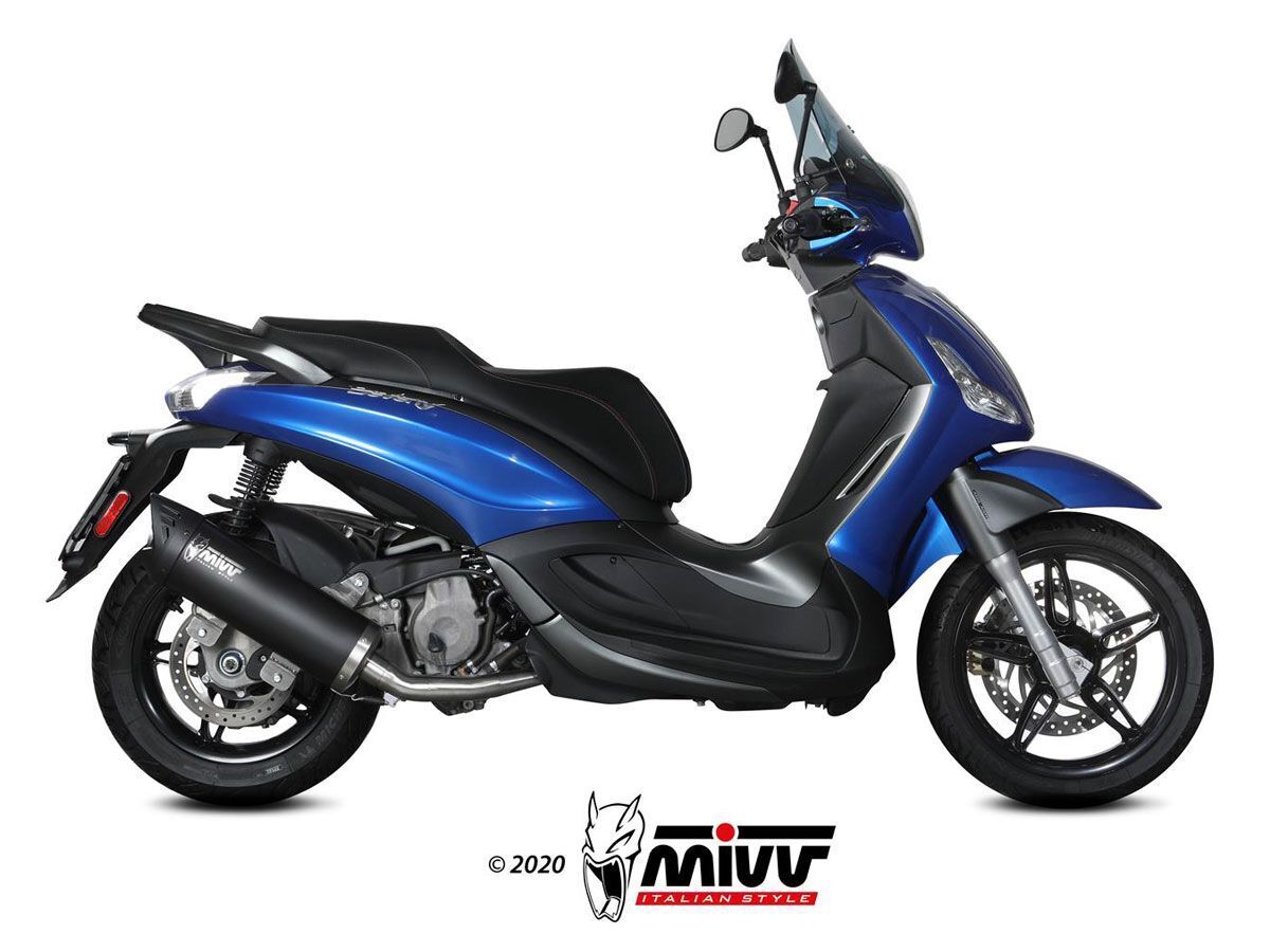 SCARICO COMPLETO MOVER ACCIAIO INOX NERO MIVV PER BEVERLY 350 2017-2021