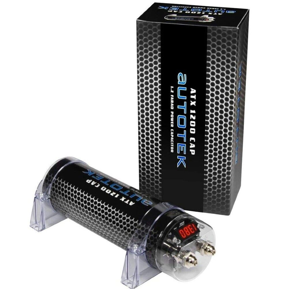 1 AUTOTEK ATX 1200 CAP power cap condensatore 1,2 farad riserva di corrente auto