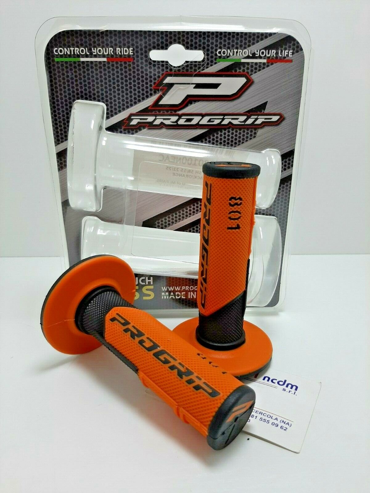 Grips double density offroad 801 closed end black/orange - Pro Grip