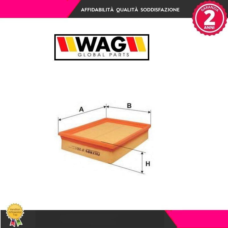WA0981 Filtro aria adatto a Fiat Multipla (MARCA-WAG)