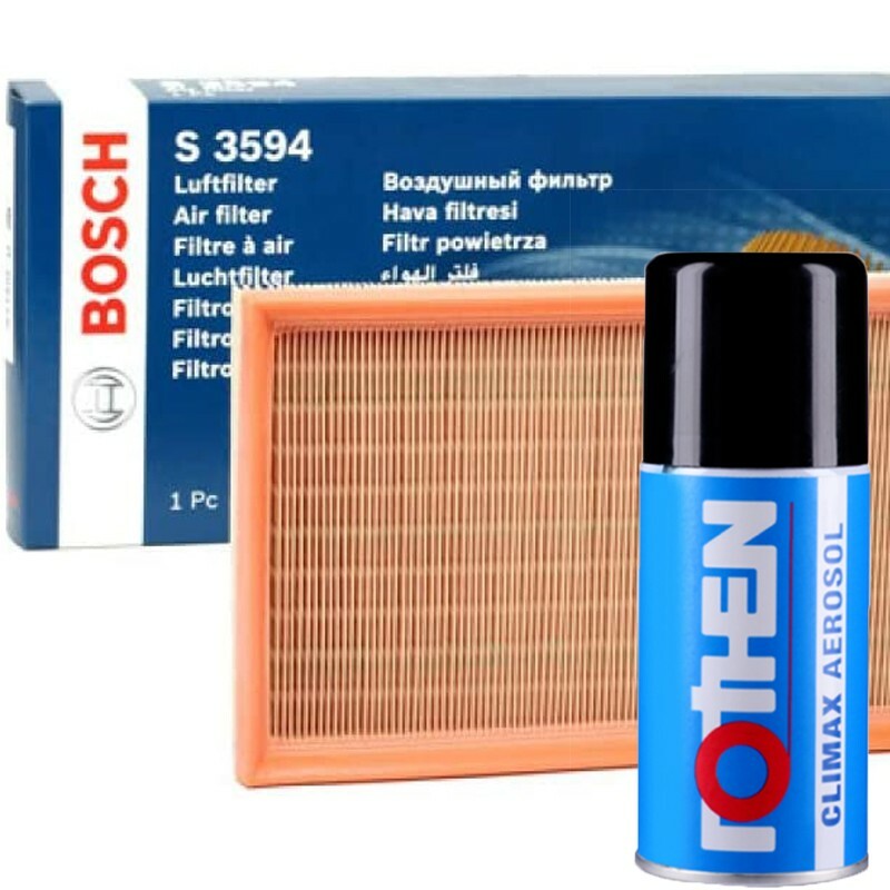 KIT FILTRO ARIA ABITACOLO BOSCH 1457433594 + DISINFETTANTE ROTHEN CLIMAX AREOSOL