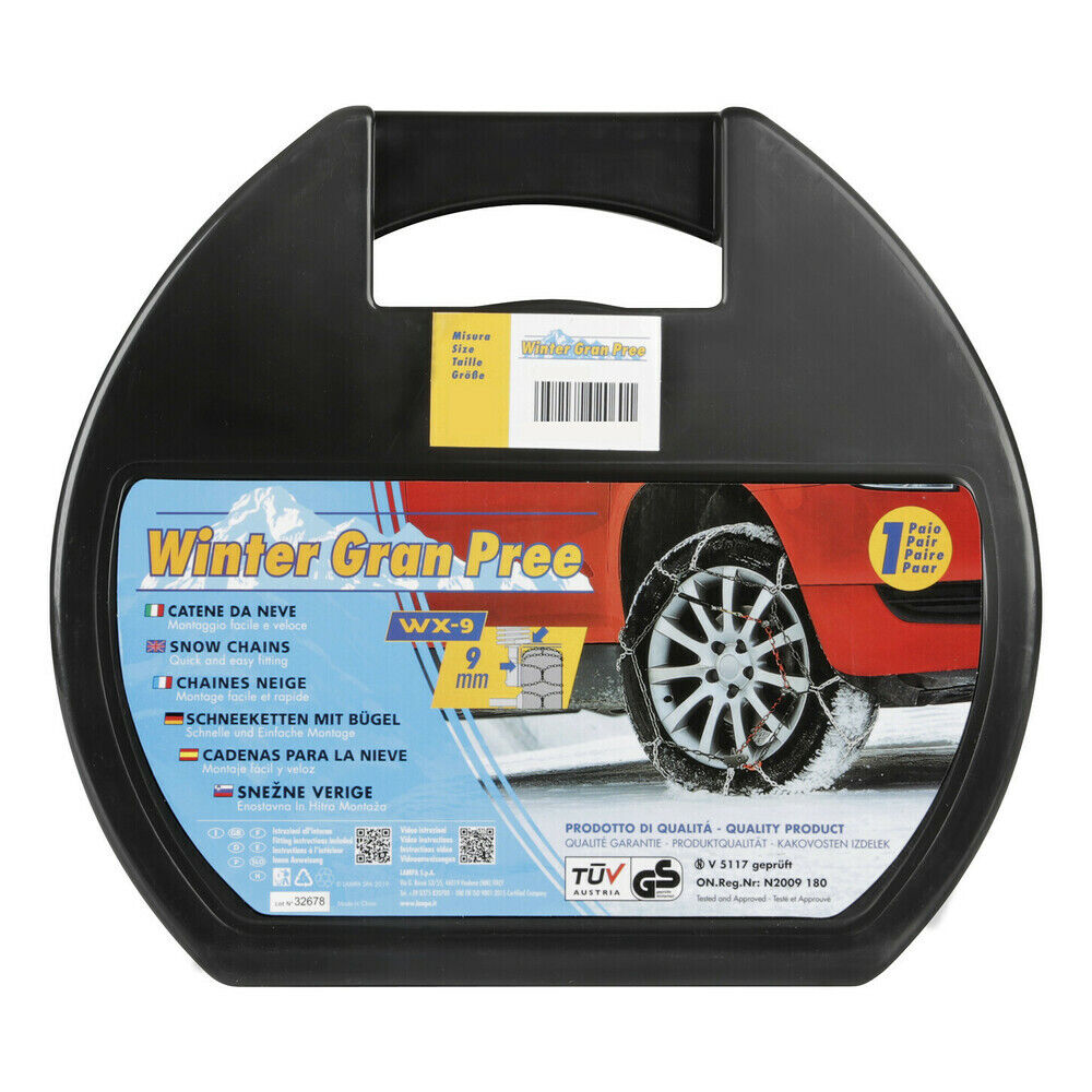Coppia Catene Da Neve 9mm Winter Gran Pree WX-9 GP02066 Per Pneumatico 215/60R16