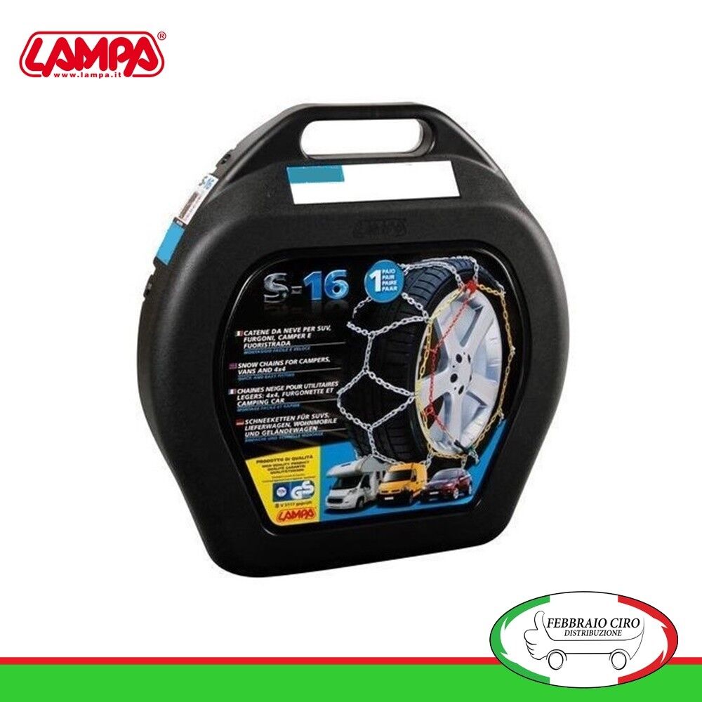 Catene da neve 215 16 215r16 16mm Lampa S16 Gruppo 24,5 - 16108