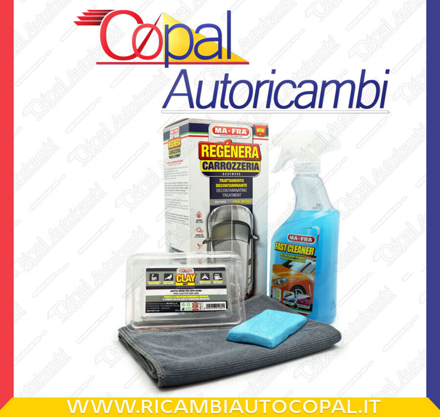 Kit Rigenera Carrozzeria Auto Fast Cleaner 500ml e Clay Bar Soft MA-FRA