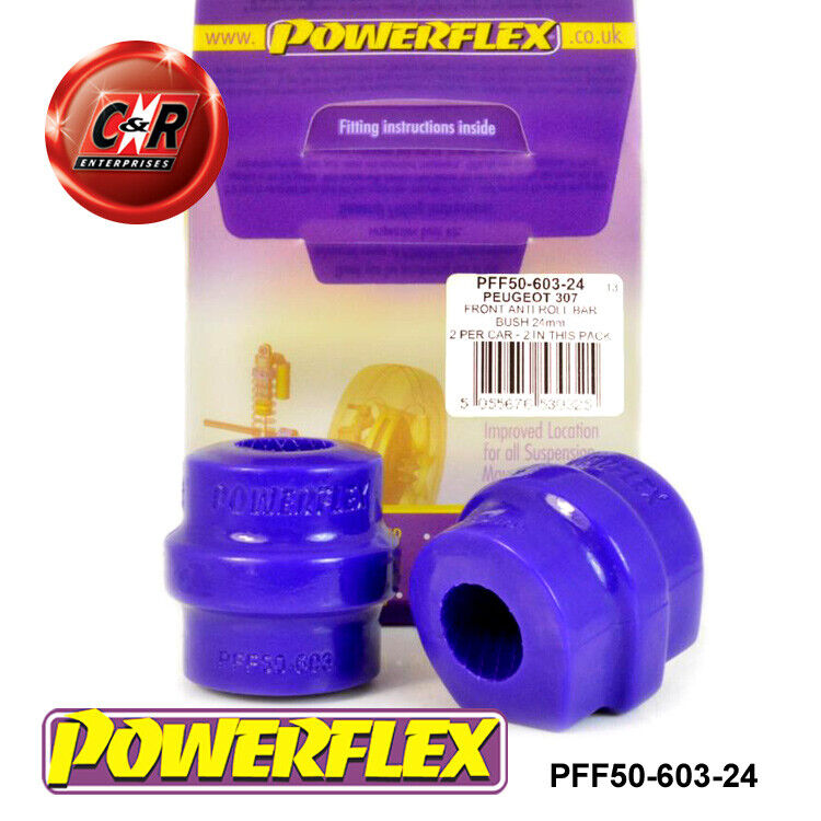 Powerflex Road Anteriore Rollio Bronzine Barra 24mm per Citroen DS4 (2010-on)