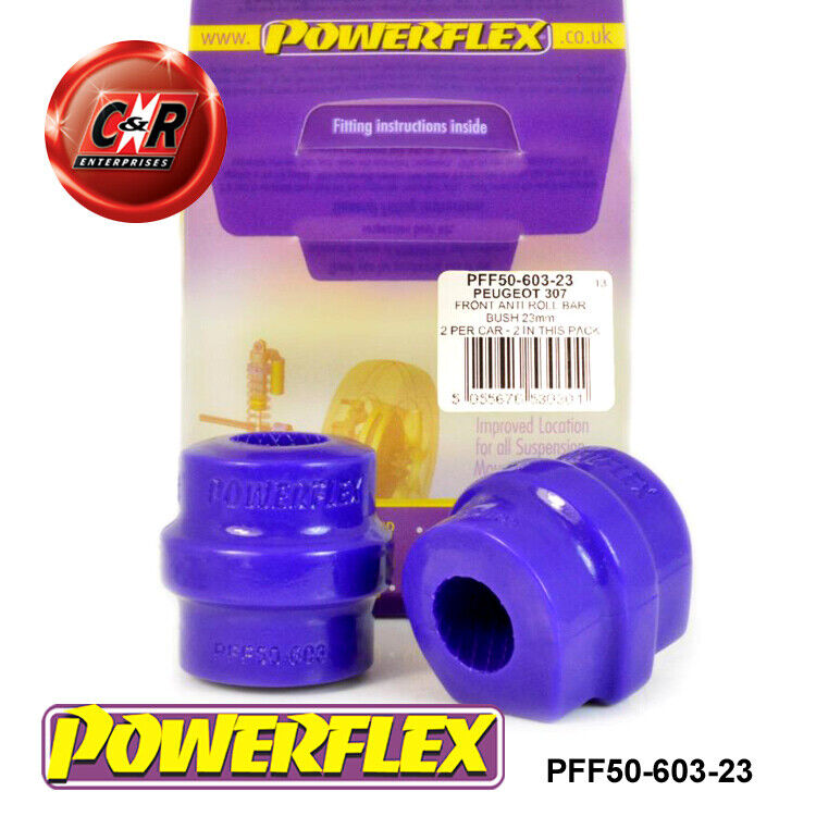 Powerflex Anteriore Bronzine Barra Antirollio 23mm per Peugeot 308 2007-2014