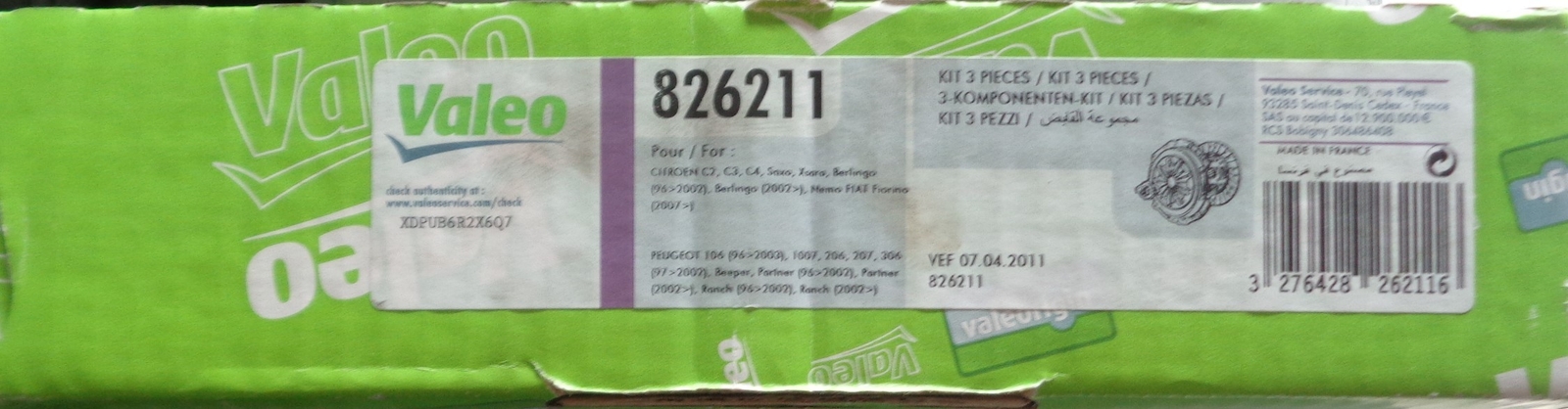 826211 VALEO Kit frizione PER Saxo BERLINGO XSARA C2 PEUGEOT 306 PARTNER 106 206
