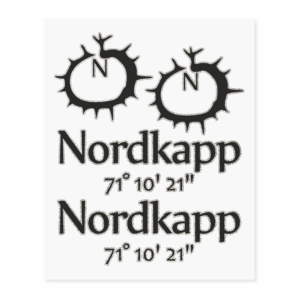 Kit Adventure Stickers Adesivi per Bauletti Moto, Nordkapp, 20 x 24 cm