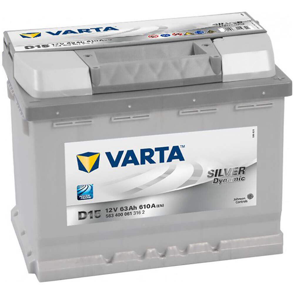 Batteria Auto Varta Silver Dynamic D15 63Ah 610A En 12V = BOSCH 63 Ah