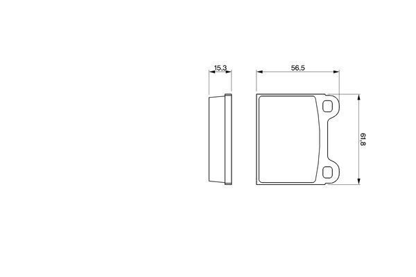BOSCH 0986462282 Kit pastiglie freno per VW DERBY (86), DERBY (86C, 80), GOLF I