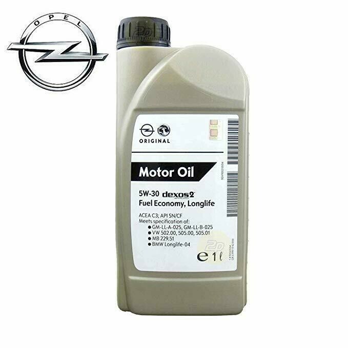 GM Olio Motore Original Opel Dexos2 5w30 ACEA C3 API SN/CF Fuel Economy LL 1 Lt