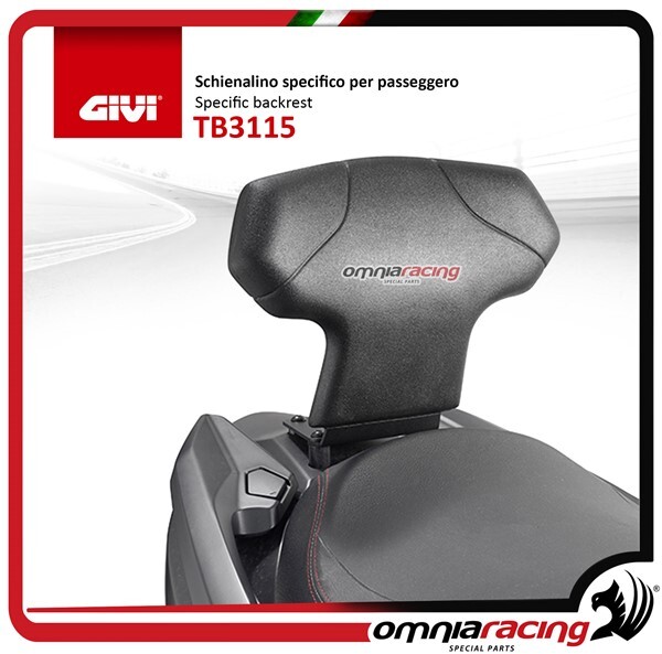Givi specific backrest for passenger for Suzuki Burgman 400 2017>