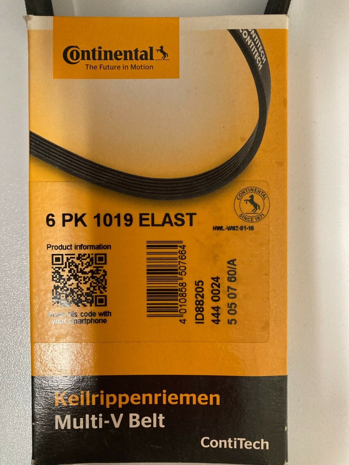 CONTITECH 6PK1019 ELAST - CINGHIA POLY-V - CONTINENTAL