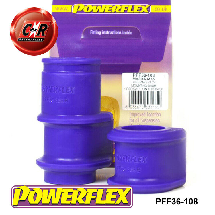 Powerflex Sterzo Cremagliera Supporto Boccola Kit Per Mazda MX-5 Mk1 Na 89-98
