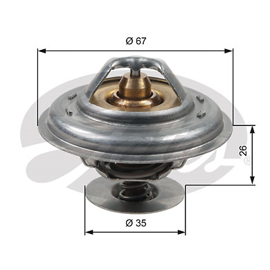GATES TH13287G1 THERMOSTAT Audi 100 Avant (445)(01.1988->) 1,8 - 65 Kw 88Cv