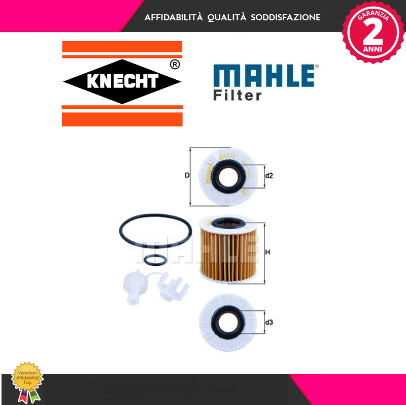 OX414D1 Filtro olio (MARCA-KNECHT)
