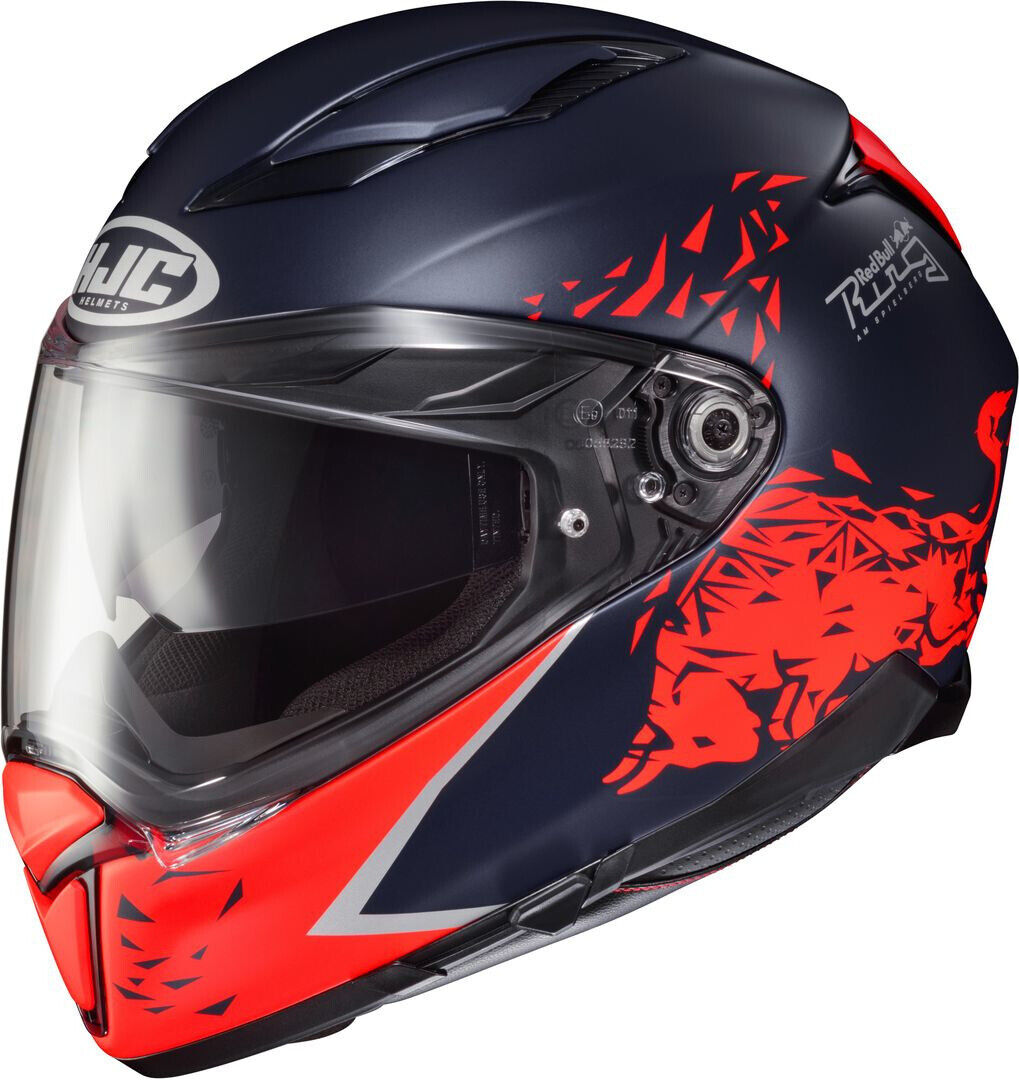 CASCO HELMET MOTO INTEGRALE FIBRA HJC F70 SPIELBERG RED BULL OPACO TG M