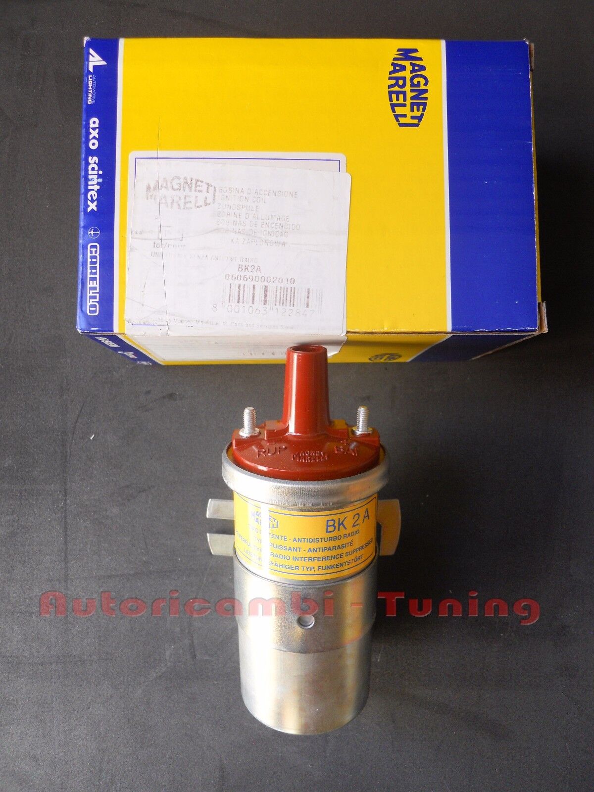 BOBINA MAGNETI MARELLI PER FIAT 500 F L R & 126 ORIGINALE EPOCA