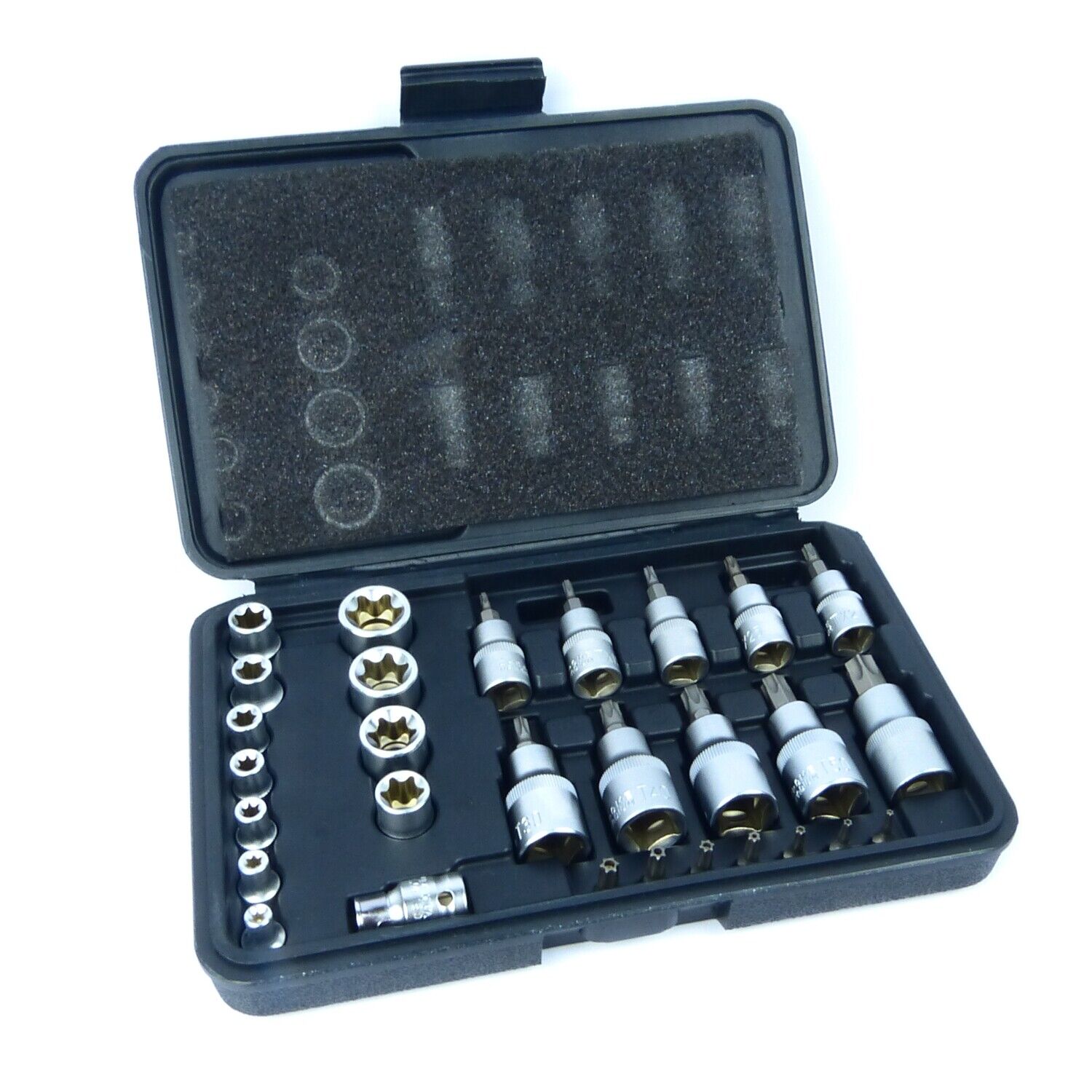 Stella Presa E Set Punte 30pc Maschile E Femminile Torx Prese E T- Presa Pezzi