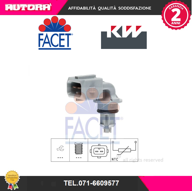 104005 Sensore, Temperatura aria aspirata (MARCA-FACET).