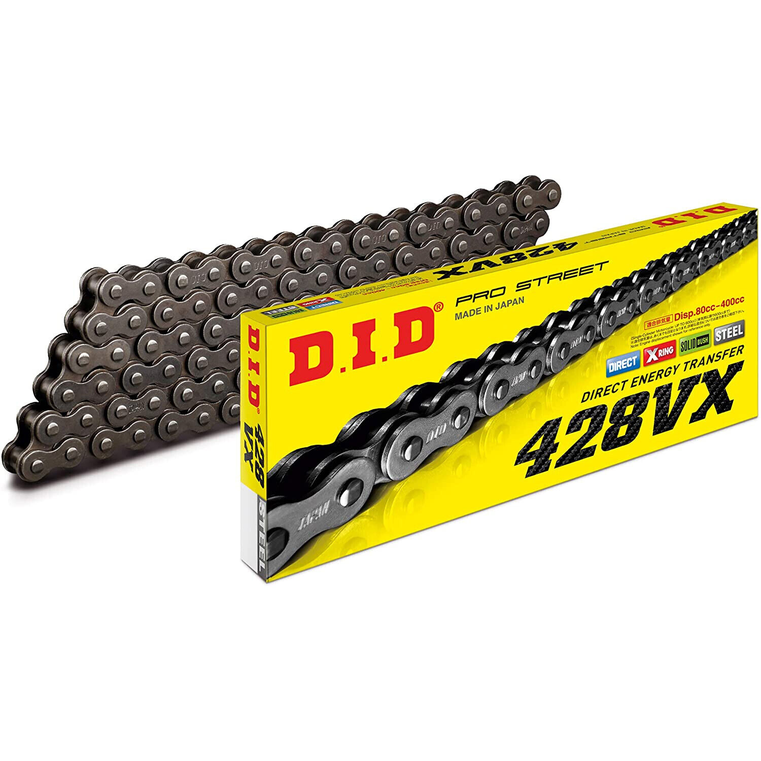 Catena Trasmissione X-ring Oro-nera DID 428VX/140 con chiusura a Clip