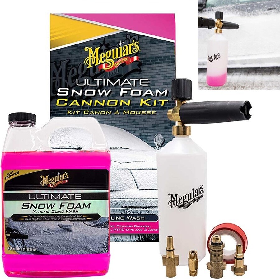 KIT Lavaggio AUTO - Schiumogeno Meguiars Kit Snow Foam Cannon + Shampoo 946ML