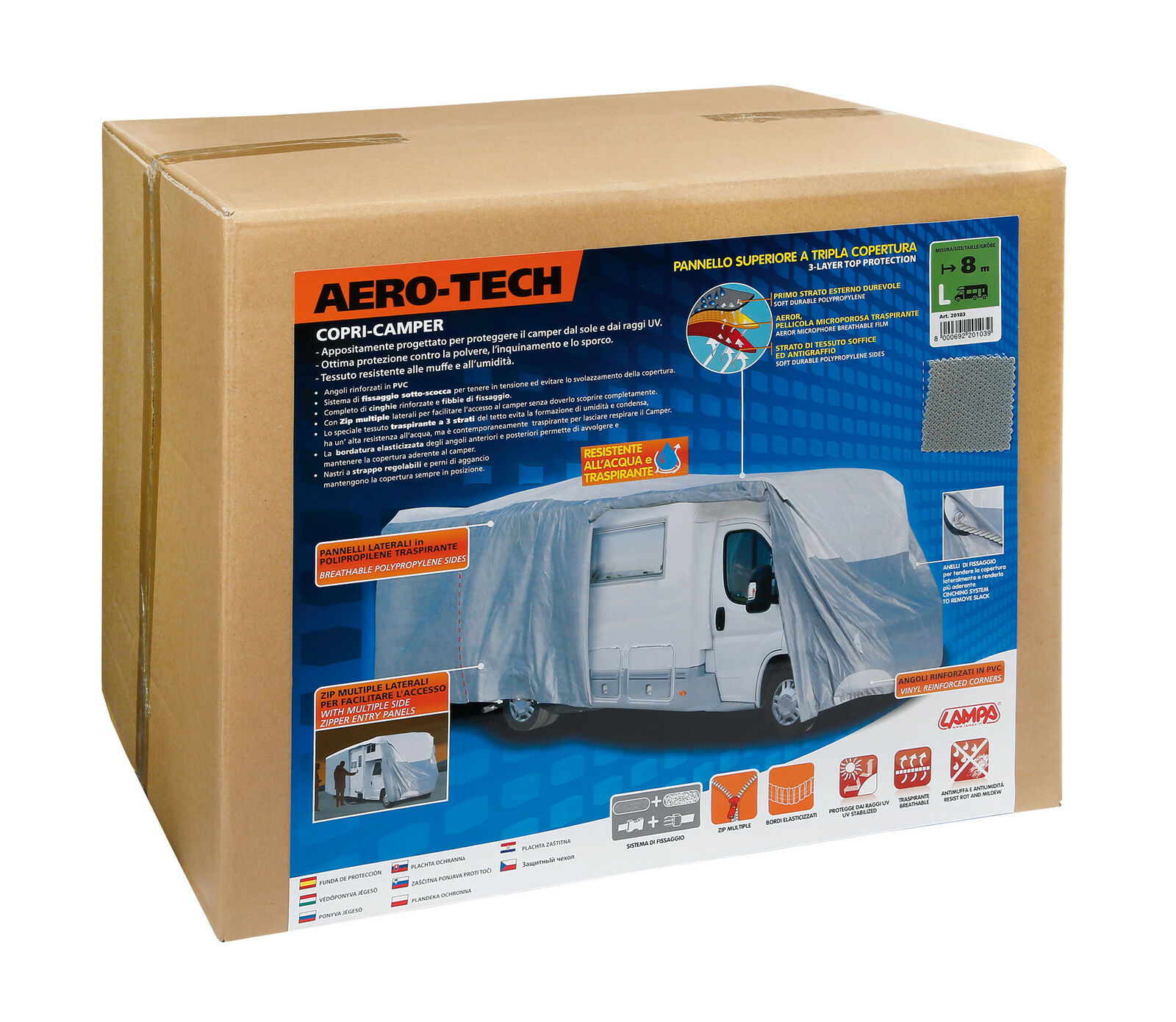 20103 Aerotech copri camper L 1pz COPRICAMPER AEROTECH"C2"