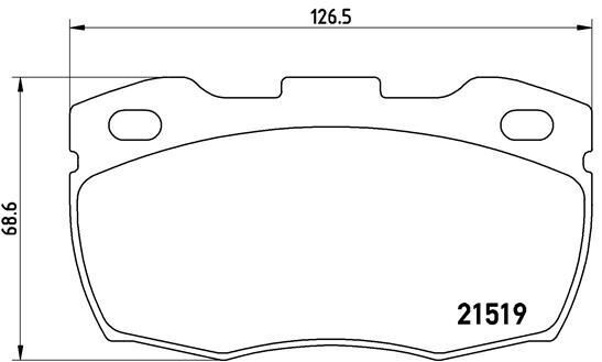 BREMBO P44015 Kit pastiglie freno per LAND ROVER DEFENDER Cabrio (L316), DEFENDE