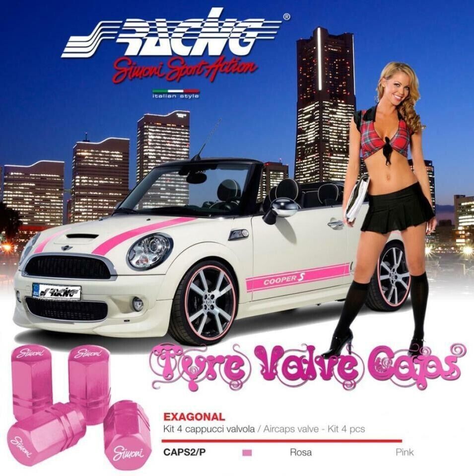 Tappi cappucci valvola aria alluminio anodizzato rosa wheels aircaps valve pink