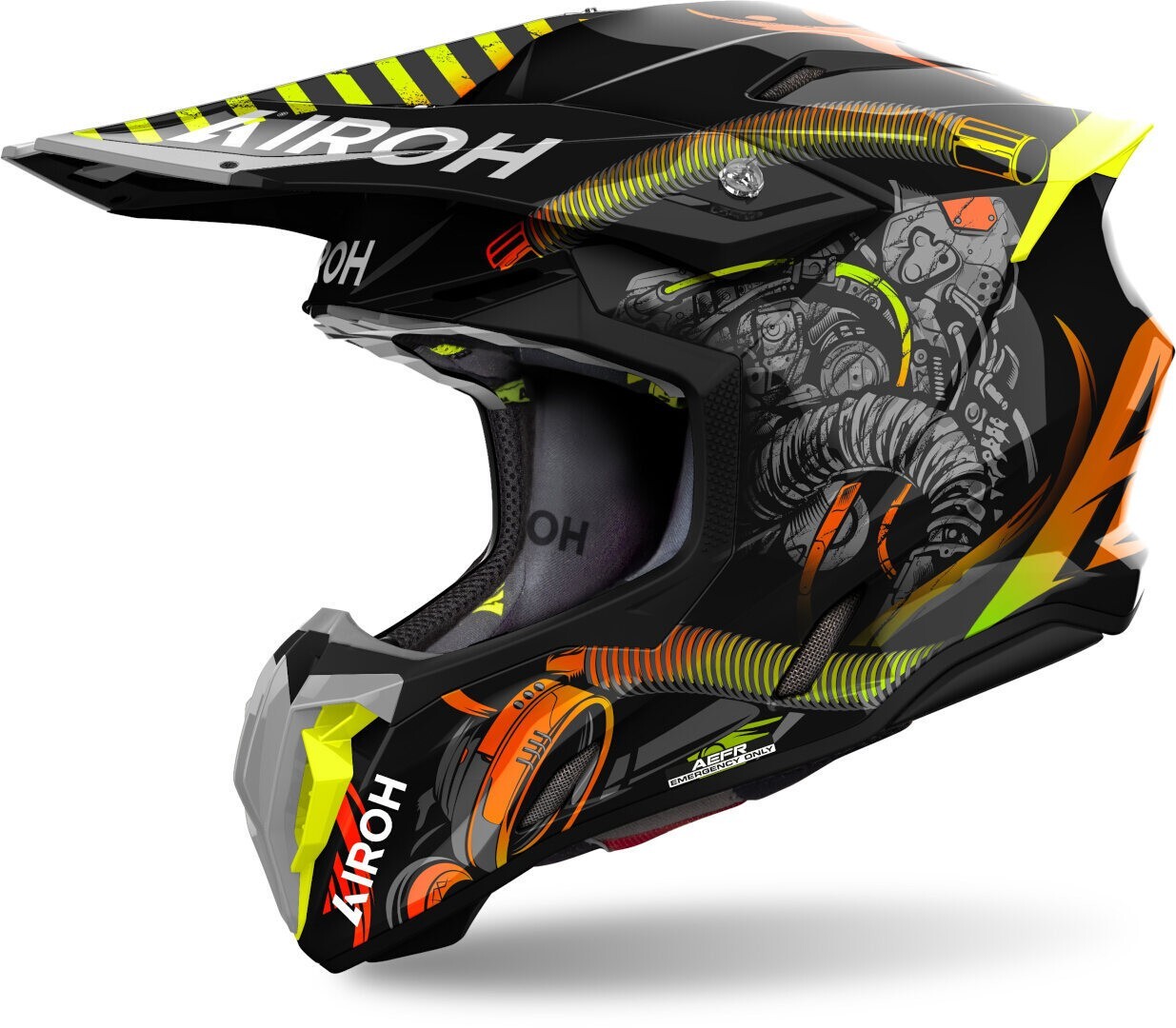 CASCO HELMET MOTO CROSS ENDURO AIROH TWIST 3 TOXIC GLOSS 22.06 TG S