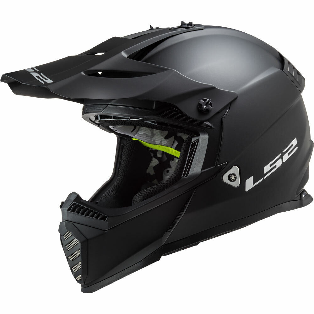 CASCO HELMET CROSS  MX437 FAST EVO MATT BLACK  LS2 SIZE L