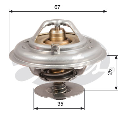 GATES TH14392G1 THERMOSTAT Audi A4 Avant (8E)(2001->) 1,6 - 75 Kw 101Cv