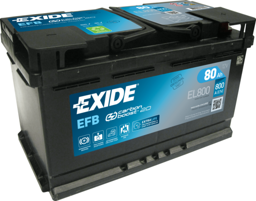 EXIDE BA.80AH-720A 315x175x190 +D  L4 - B13 12V 800A 80Ah