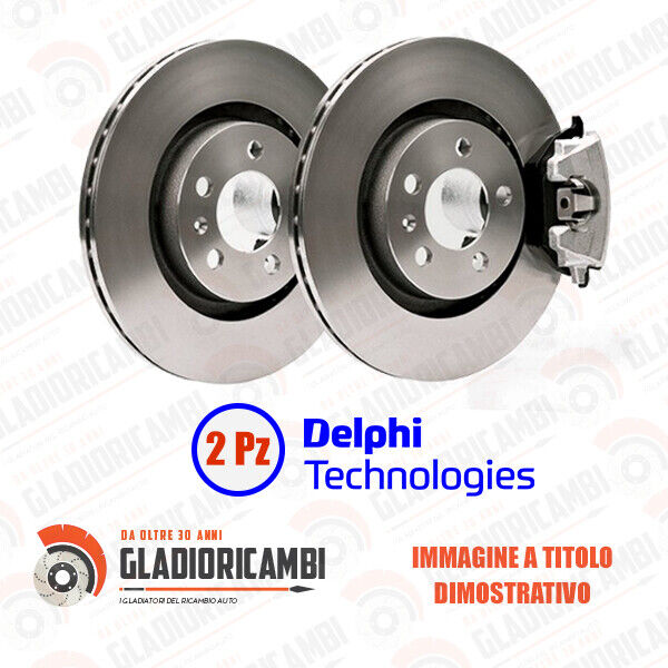 COPPIA DISCHI FRENO CITROEN C3 C4 Xsara PEUGEOT 207 208 307 1007 1008 - DELPHI
