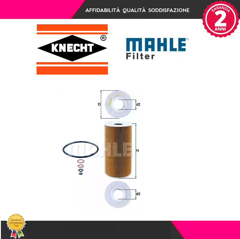 OX1231D Filtro olio (MARCA-KNECHT)